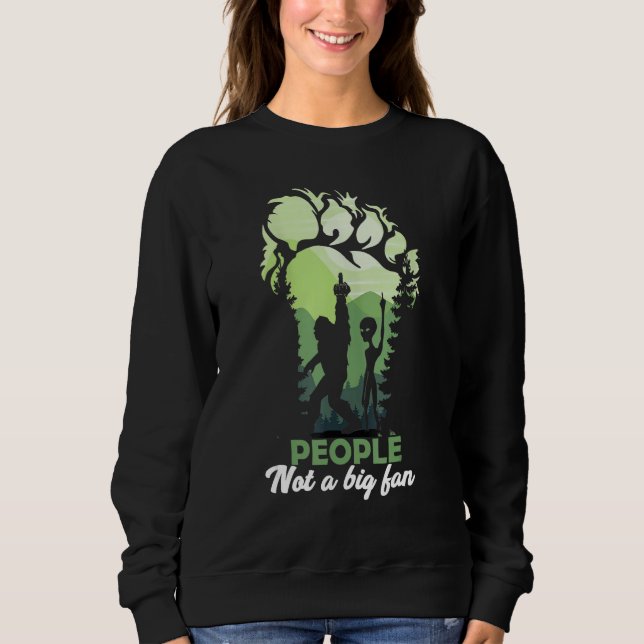 Camiseta Alien Big Foot Footprint Forest People not a big f (Frente)