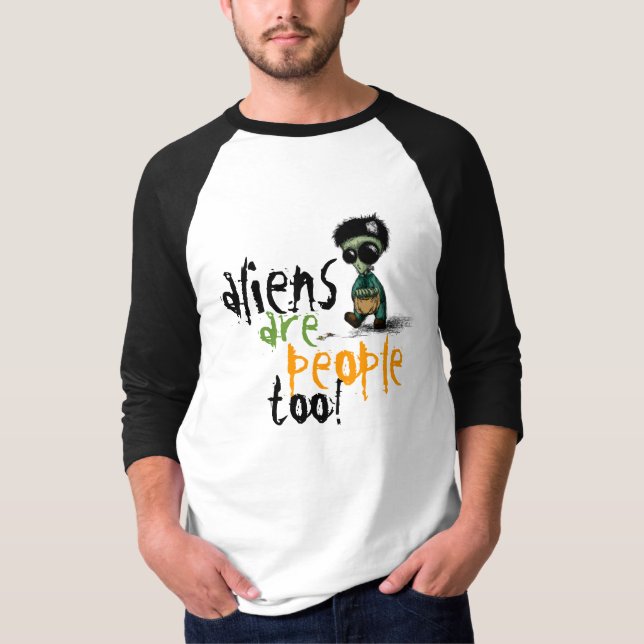Camiseta Alien Frankenstein Aliens São Pessoas Tam (Frente)