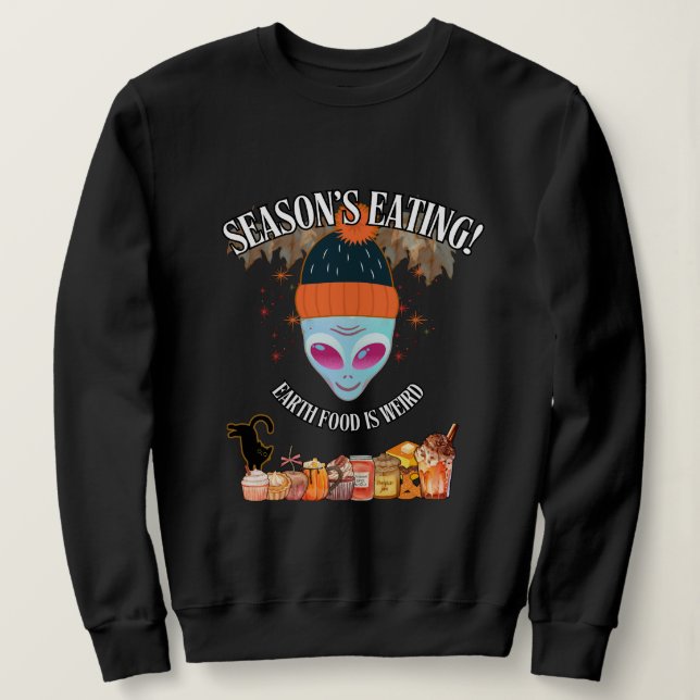 Camiseta 👽 Alien Funny Thanksgiving Sweatshirt (Frente do Design)