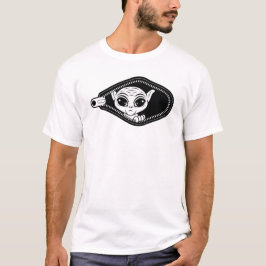 Camiseta Alien guckt aus Reissverschluss
