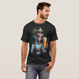 Camiseta Alien In Traditioneel Oktoberfeest Kostuum
