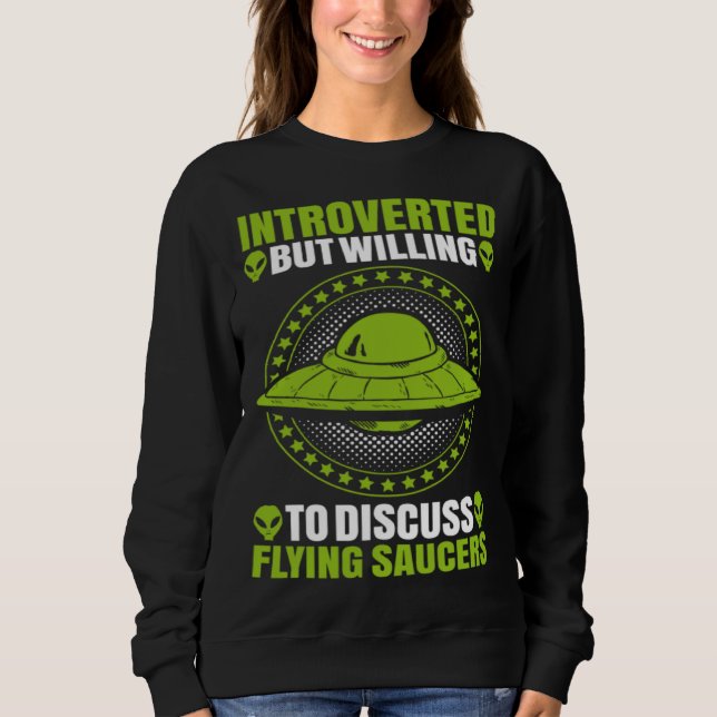 Camiseta Alien Introverted Flying Saucer Extraterrestrial U (Frente)