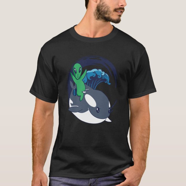 Camiseta Alien Orca Whale Extraterrestrials  Alien Orca (Frente)