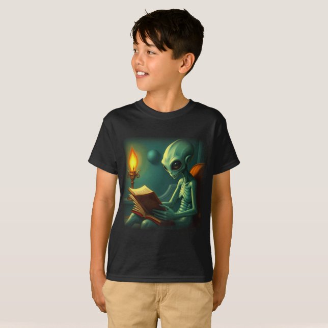 CAMISETA ALIEN READING (Frente Completa)