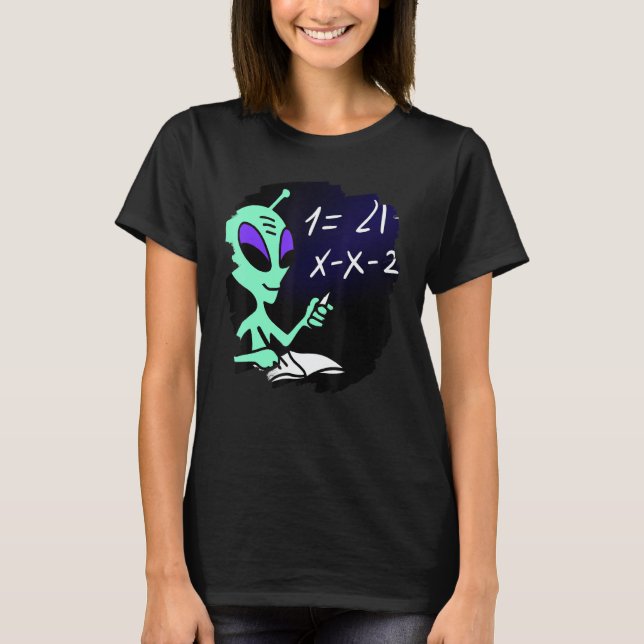 Camiseta Alien Studying Solving Math Science Physics Equati (Frente)