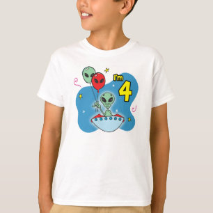 Camiseta Alienígena 4 de aniversário do OVNI