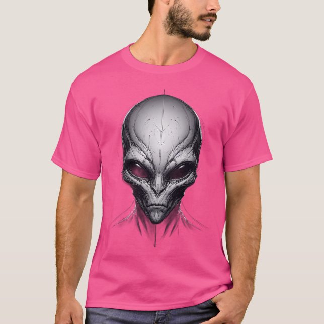 Camiseta Alienígena - A Cinza 3 (Fundo Transparente) (Frente)