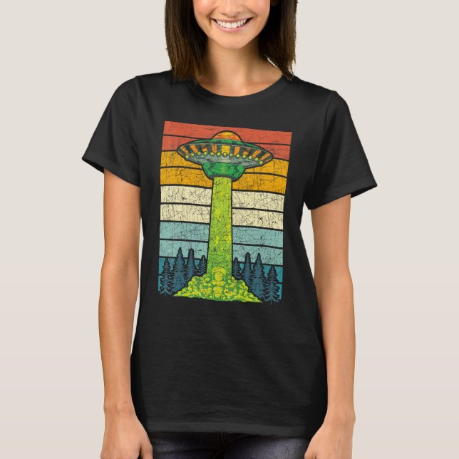 Camiseta Alienígena Abdução de Objeto de Voo Não Identifica (Frente)
