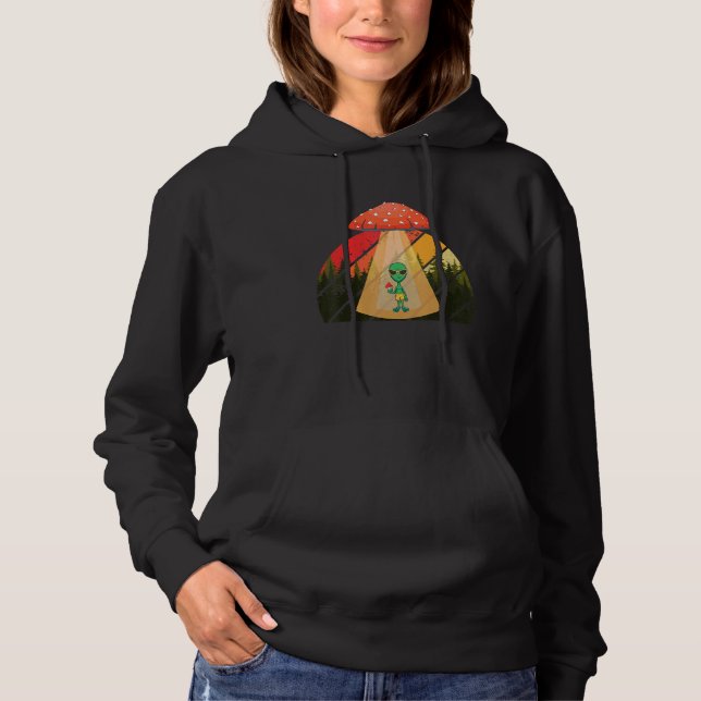 Camiseta Alienígena Abduzida de UFO Mushroom Psychedelic Tr (Frente)
