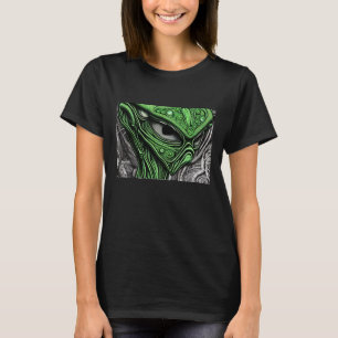 Camiseta Alienígena Abstrato Assustador