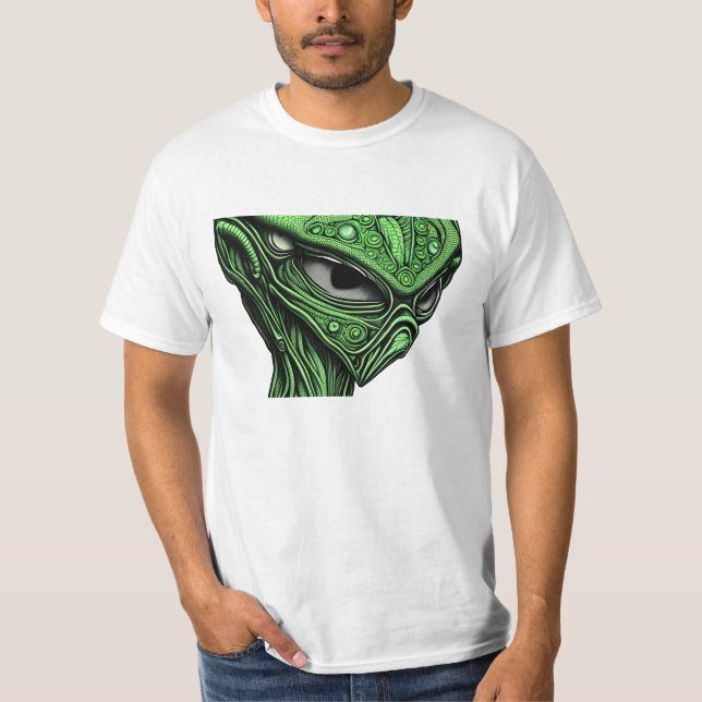 Camiseta Alienígena Abstrato assustadora (Frente)
