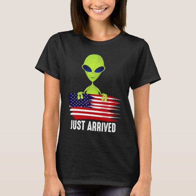 Camiseta Alienígena Acabada De Chegar Alienígena Para Alien (Frente)