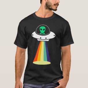 Camiseta Alienígena Acordada Zona 51 do Arco Arco-Íris