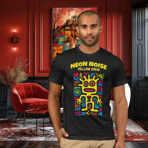 Camiseta Alienígena Amarelo de Neon - Caráter de Pop Funky
