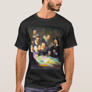 Camiseta Alienígena Anatomia Lição Criativa Moderna Pintura