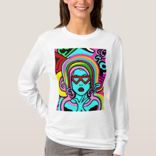 Camiseta alienígena angel sicodelico