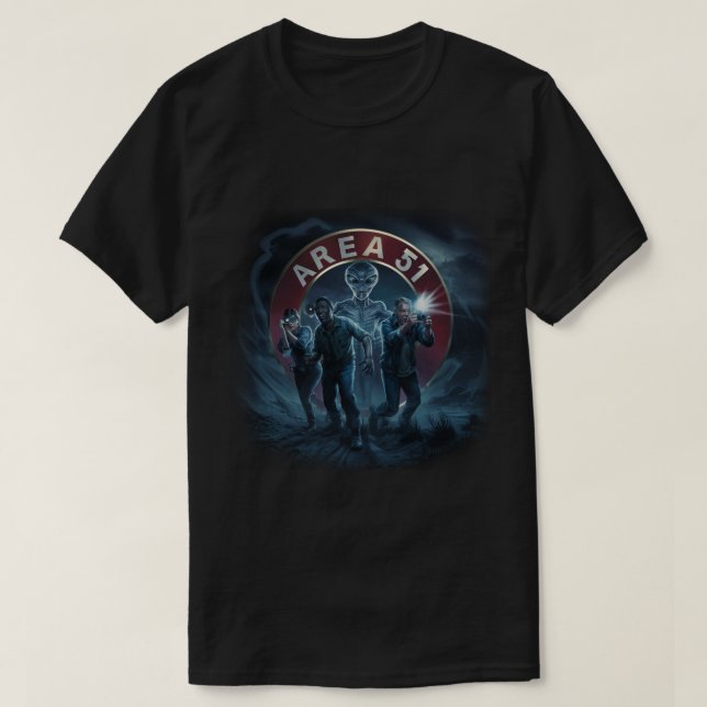 Camiseta Alienígena - Área 51 (Frente do Design)