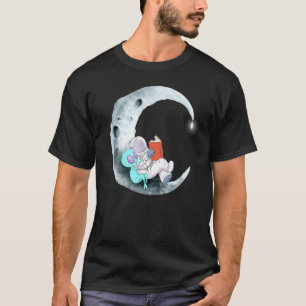 Camiseta Alienígena Astronauta Lendo Livros No Espaço