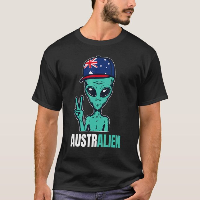 Camiseta Alienígena australiana Bandeira Aussie (Frente)