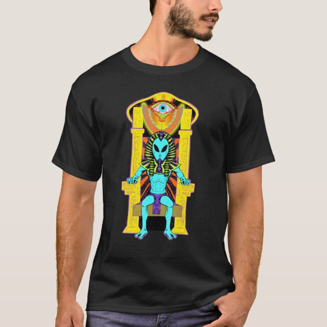 Camiseta Alienígena Azul no Trono (Frente)