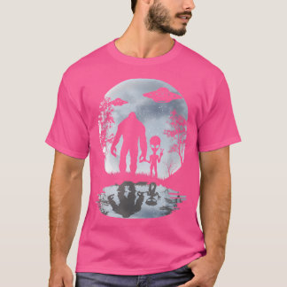 Camiseta Alienígena Bigfoot Moon Sasquatch Ufo Extraterrest