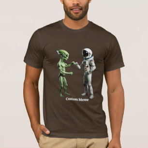 Camiseta Alienígena Bump Fist - Crie Seu Próprio Funny Sci-