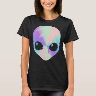 Camiseta Alienígena Cabeça Colorida Alienígena Acredite no