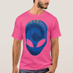 Camiseta Alienígena Cabeça Extra-Terrestre Alienígena Azul 