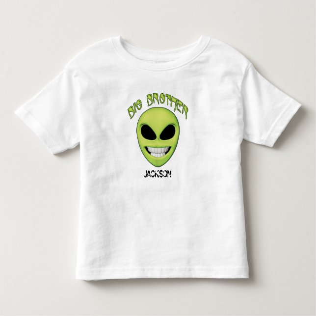 Camiseta Alienígena Cabeça Grande Irmão Personalizado (Frente)
