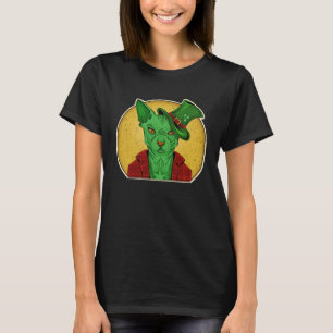Camiseta Alienígena Cat Green Sphynx Leprechaun Legal Hairl