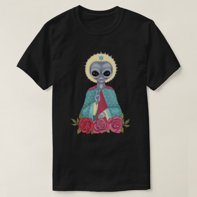 Camiseta Alienígena cinza (Frente do Design)
