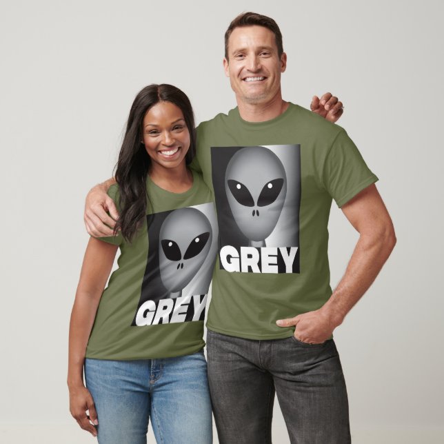 Camiseta Alienígena cinza (Unissex)
