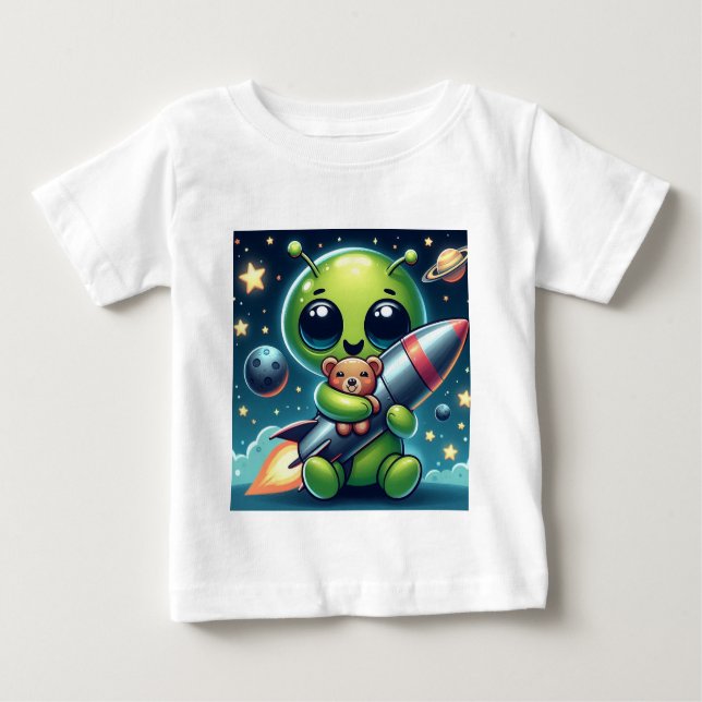 CAMISETA ALIENÍGENA COM UM ROCHET (Frente)