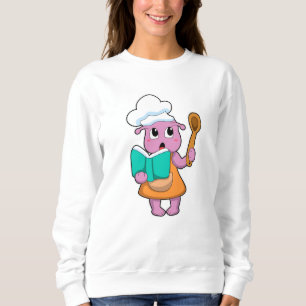 Camiseta Alienígena como cozinhar com o livro de livros