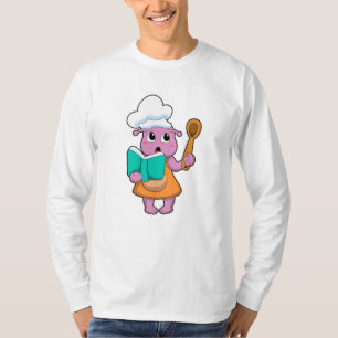 Camiseta Alienígena como cozinhar com o livro de livros