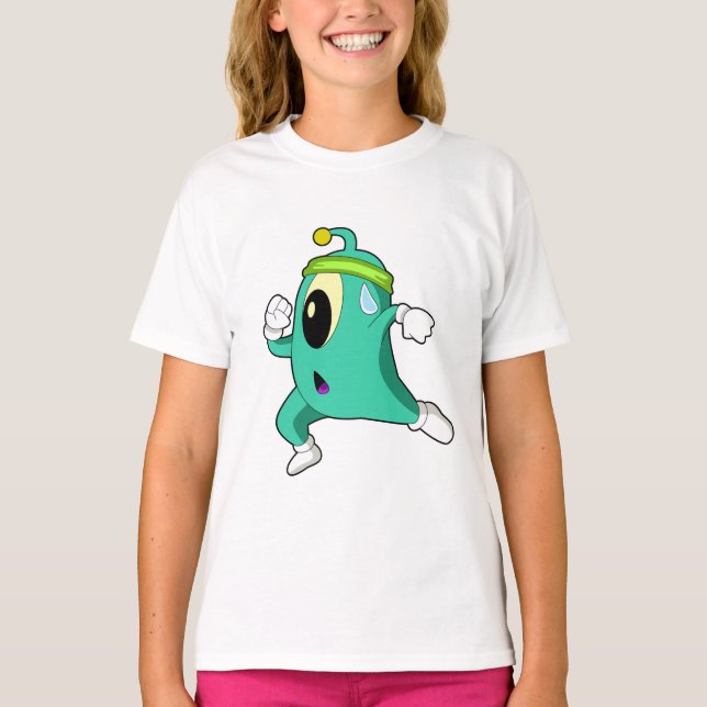 Camiseta Alienígena como Runner (Frente)