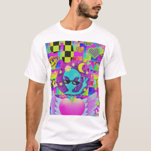 Camiseta Alienígena Cool Beans Arte de Alienígena Trippy