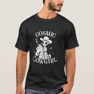 Camiseta Alienígena Cowgirl Cósmica do País Espacial