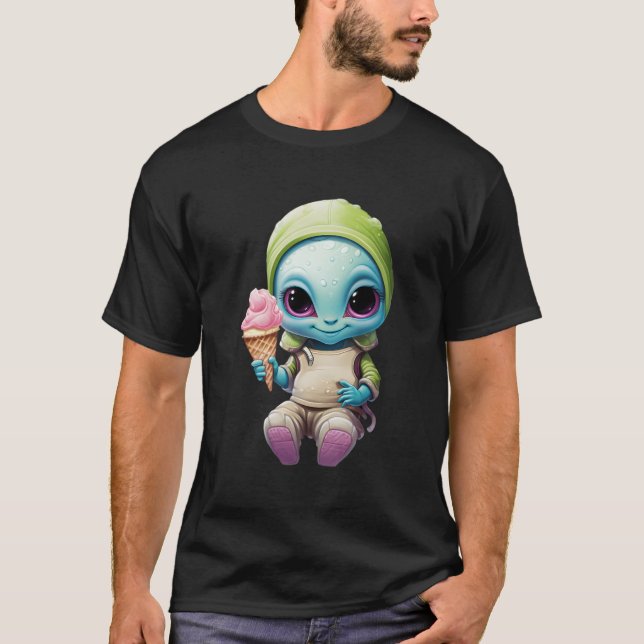 Camiseta Alienígena Cuja Coluna Intergaláctica De Gelo É Su (Frente)