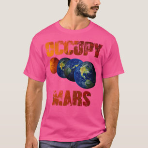 Camiseta Alienígena da Astronomia Espacial Occupy Mars Terr