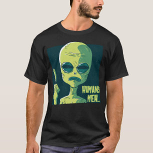Camiseta Alienígena Dando Aos Dedos Humanos Meia Alienígena