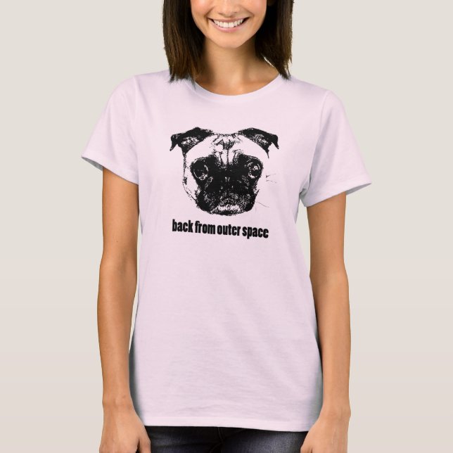 Camiseta alienígena de caneta - parte de trás do espaço ext (Frente)