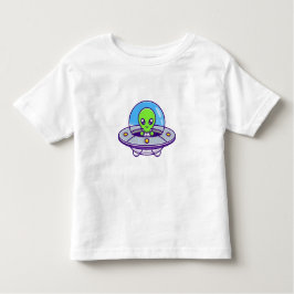 Camiseta Alienígena de corte voando em OVNI