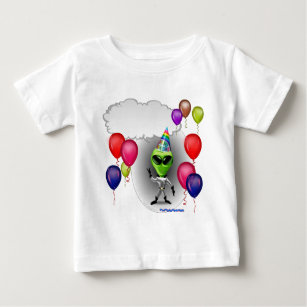 Camiseta Alienígena de fala da festa de aniversário