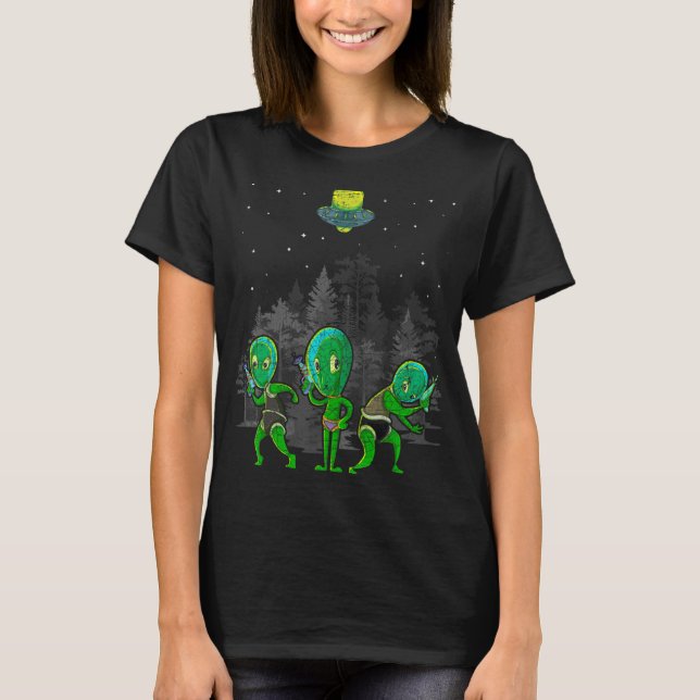 Camiseta Alienígena De Ficção Científica De Rapto De Aliení (Frente)