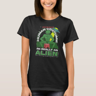 Camiseta Alienígena De Ficção Científica Figurino Fumado Uf