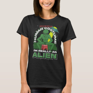 Camiseta Alienígena De Ficção Científica Figurino Fumado Uf