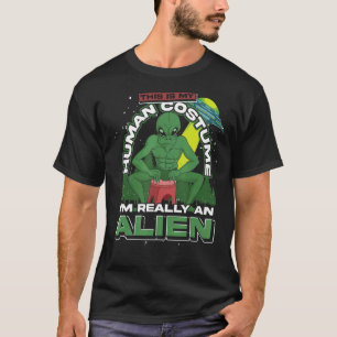 Camiseta Alienígena De Ficção Científica Figurino Fumado Uf
