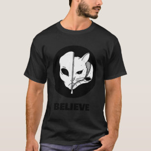 Camiseta Alienígena De Gato No Espaço Ufologista Marciano A