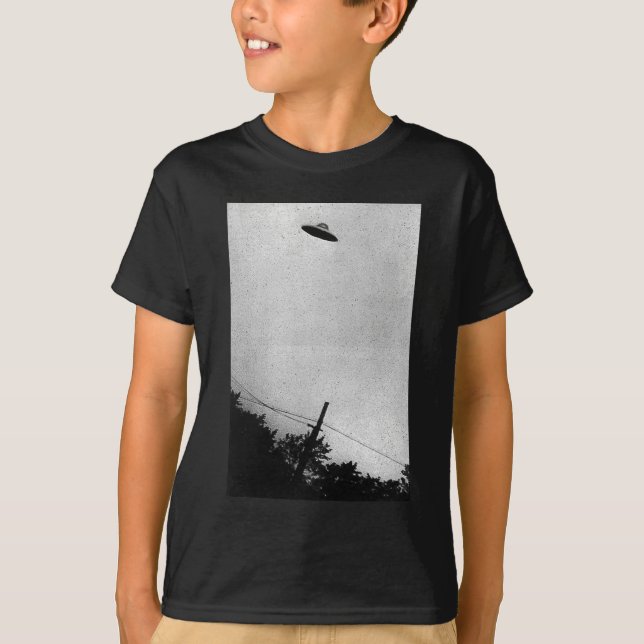 Camiseta Alienígena de OVNInaves espaciais extraterrestres  (Frente)